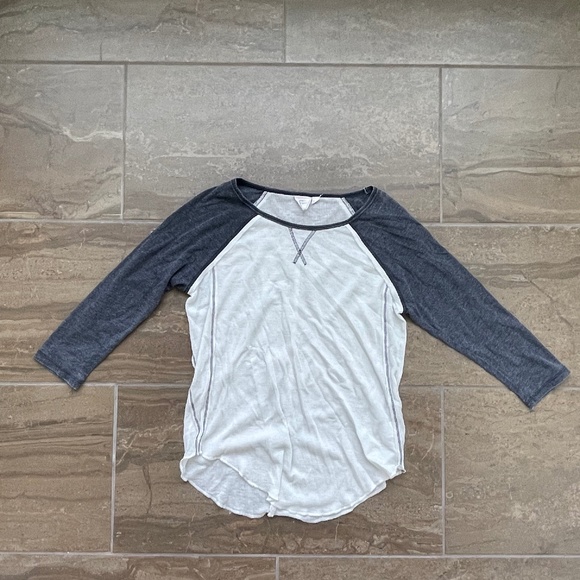 White and Grey Baseball Tee - Picture 1 of 1
